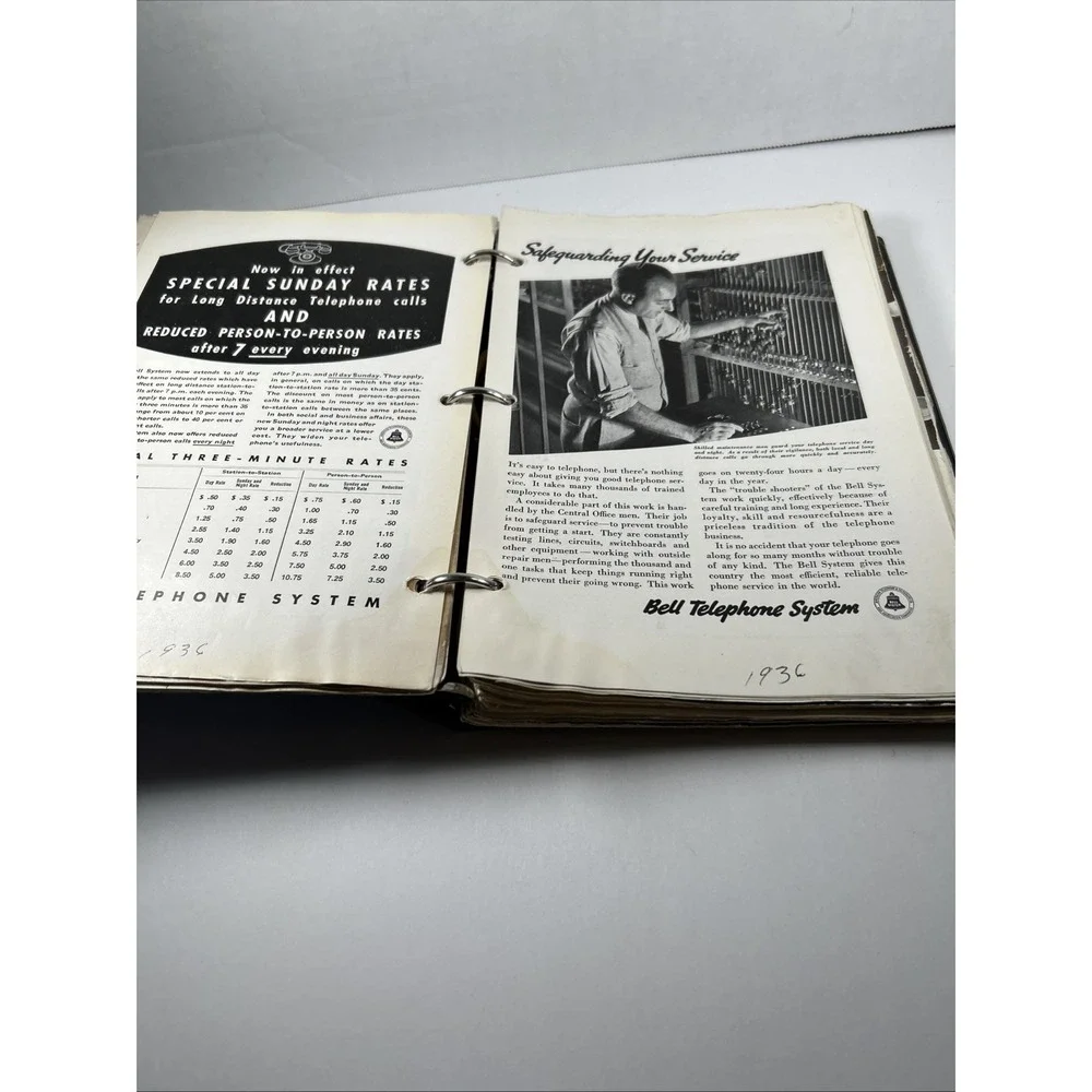 Vintage Binder Scrapbook Collection Advertisements 1936 Cars‎ Tires Mail In